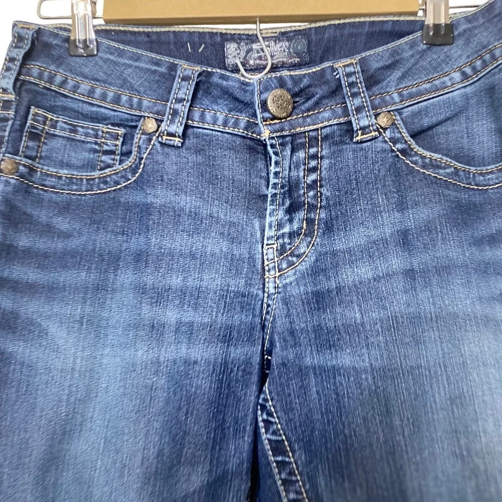 Silver Jeans Co Suki Mid‎ Rise Bootcut Dark Wash Denim Jeans W28